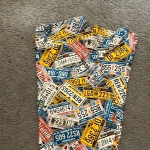 LuLaRoe License Plate Leggings TC